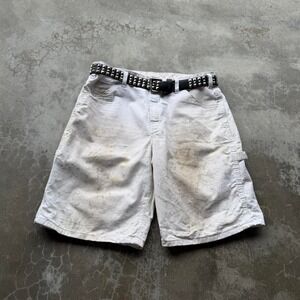 Vintage 90's Dickies Painters Distressed white carpenter work shorts